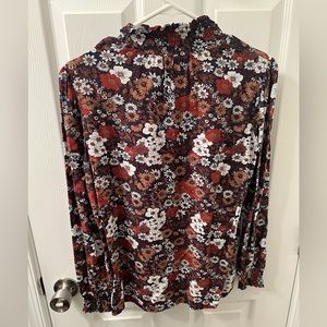 Floral high neck blouse